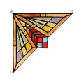 Chloe Lighting Chloe Lighting CH3P116PM08-CGP Ciena Mission Tiffany-Glass Window Panel - 8 in. CH3P116PM08-CGP